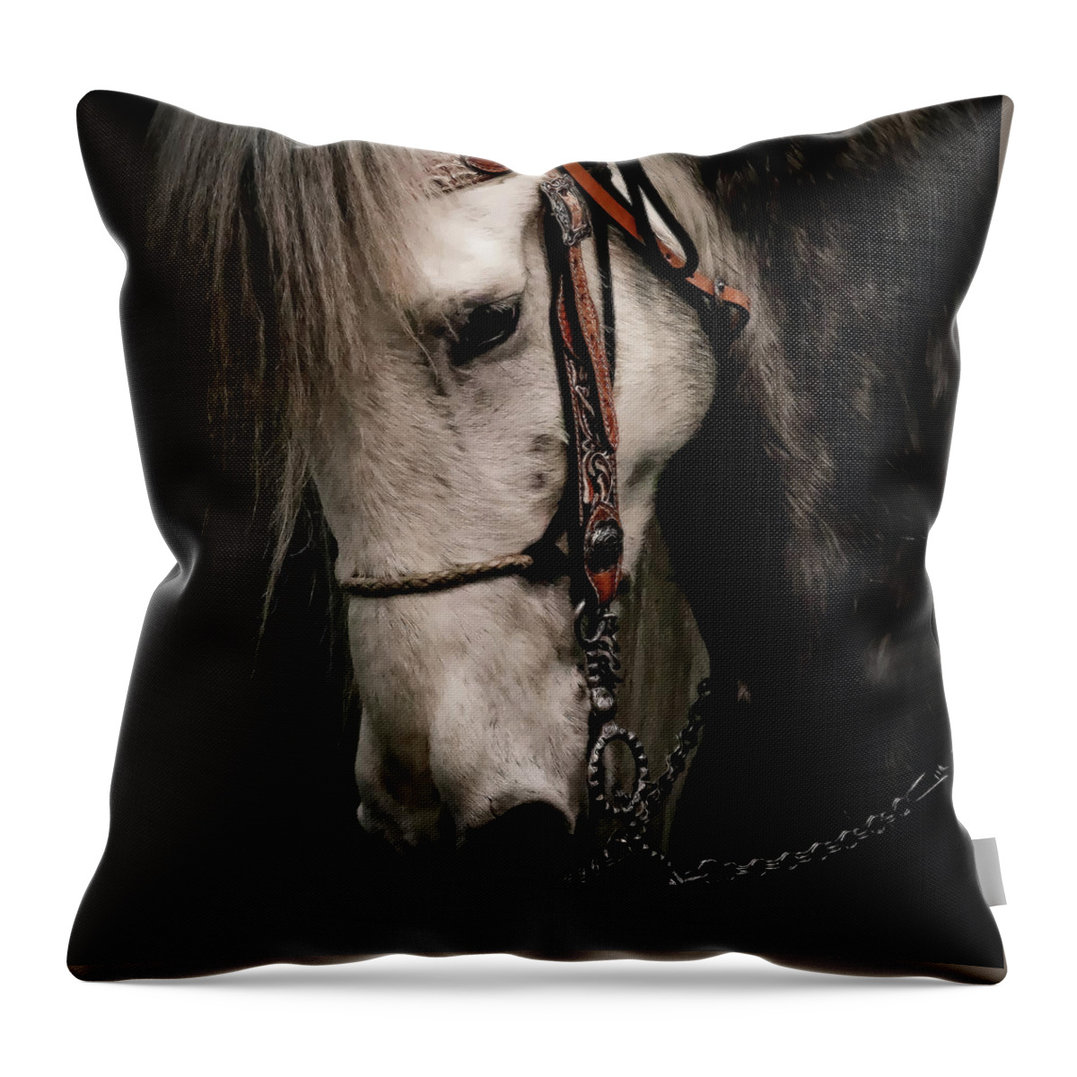 Andalusian Throw Pillow featuring the photograph Andalusian Beauty by Athena Mckinzie