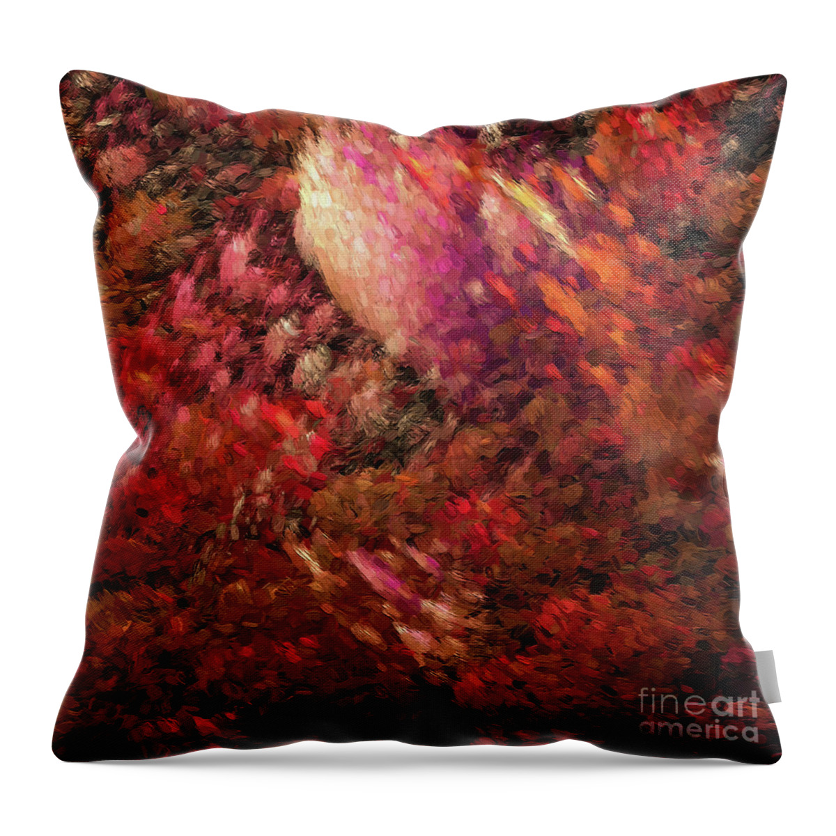 Square Throw Pillow featuring the digital art Andee Design Abstract 131 2017 by Andee Design