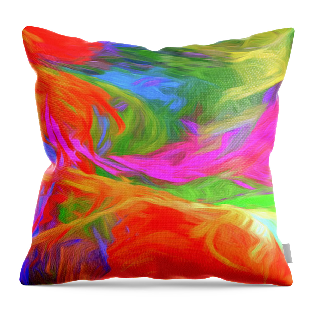 Panorama Throw Pillow featuring the digital art Andee Design Abstract 5 2015 by Andee Design