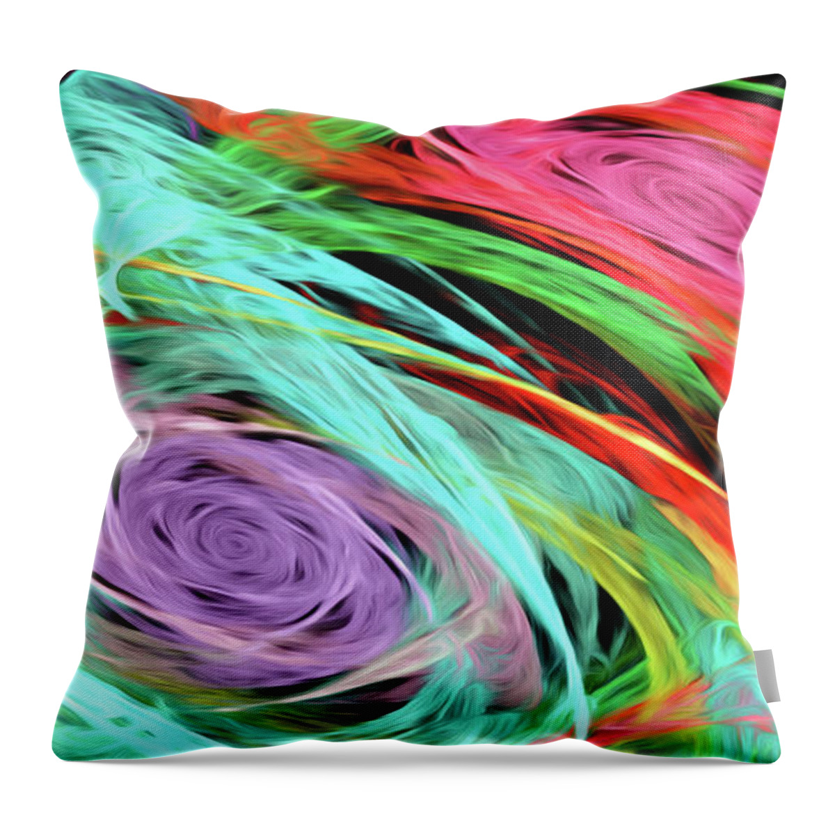 Panorama Throw Pillow featuring the digital art Andee Design Abstract 7 2015 by Andee Design