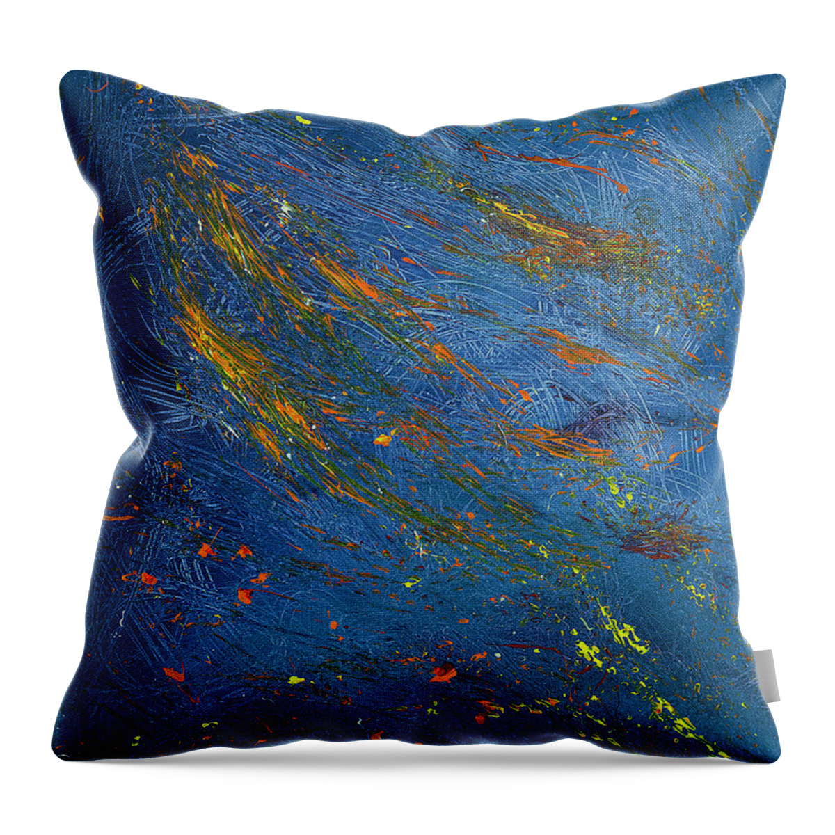 Andromeda Throw Pillow featuring the painting Andromeda 90 by Joe Loffredo