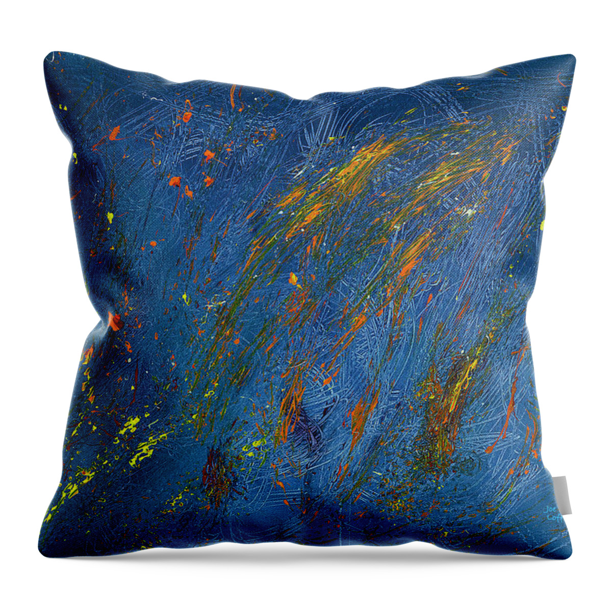 Andromeda Throw Pillow featuring the painting Andromeda by Joe Loffredo