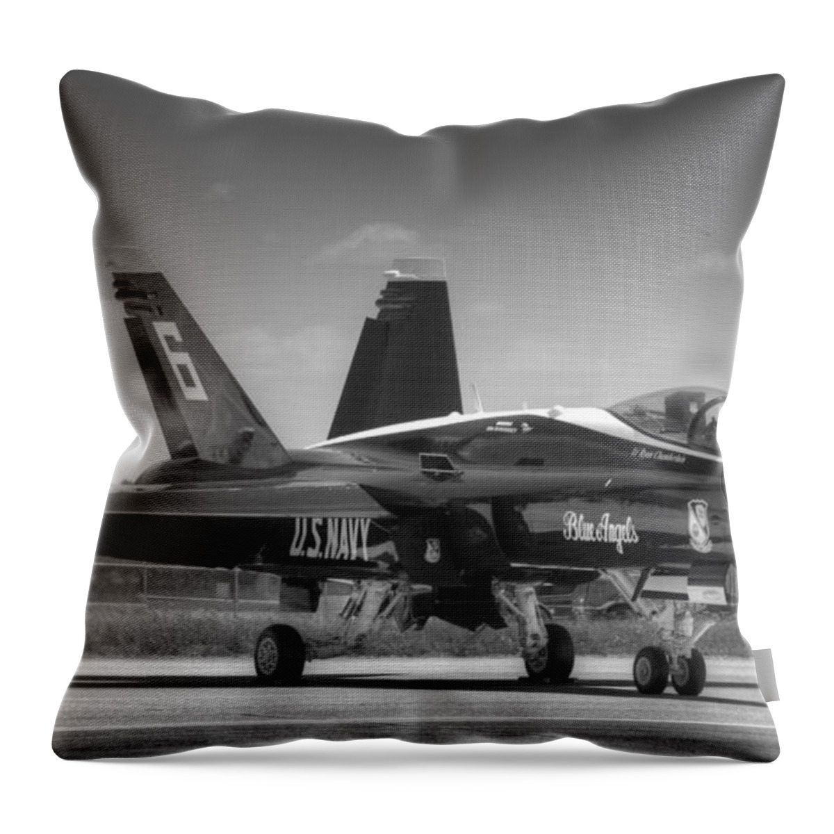 Black And White Throw Pillow featuring the photograph Angel 6 in Black and White by Phil And Karen Rispin