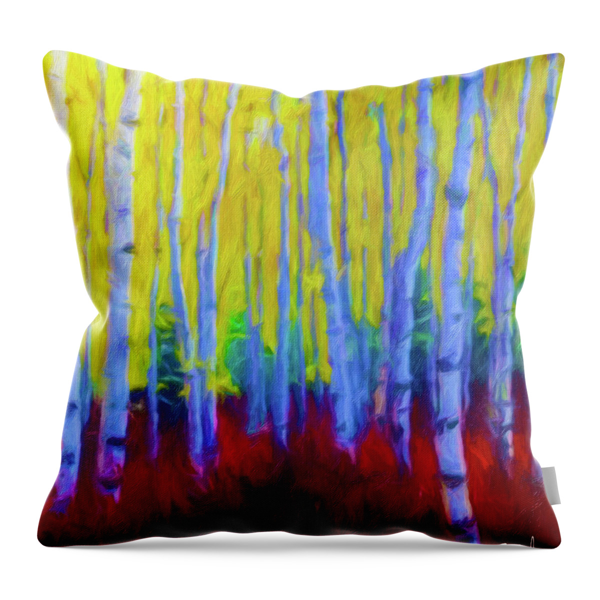 Aspen Throw Pillow featuring the digital art Angel Fire by Terry Fiala