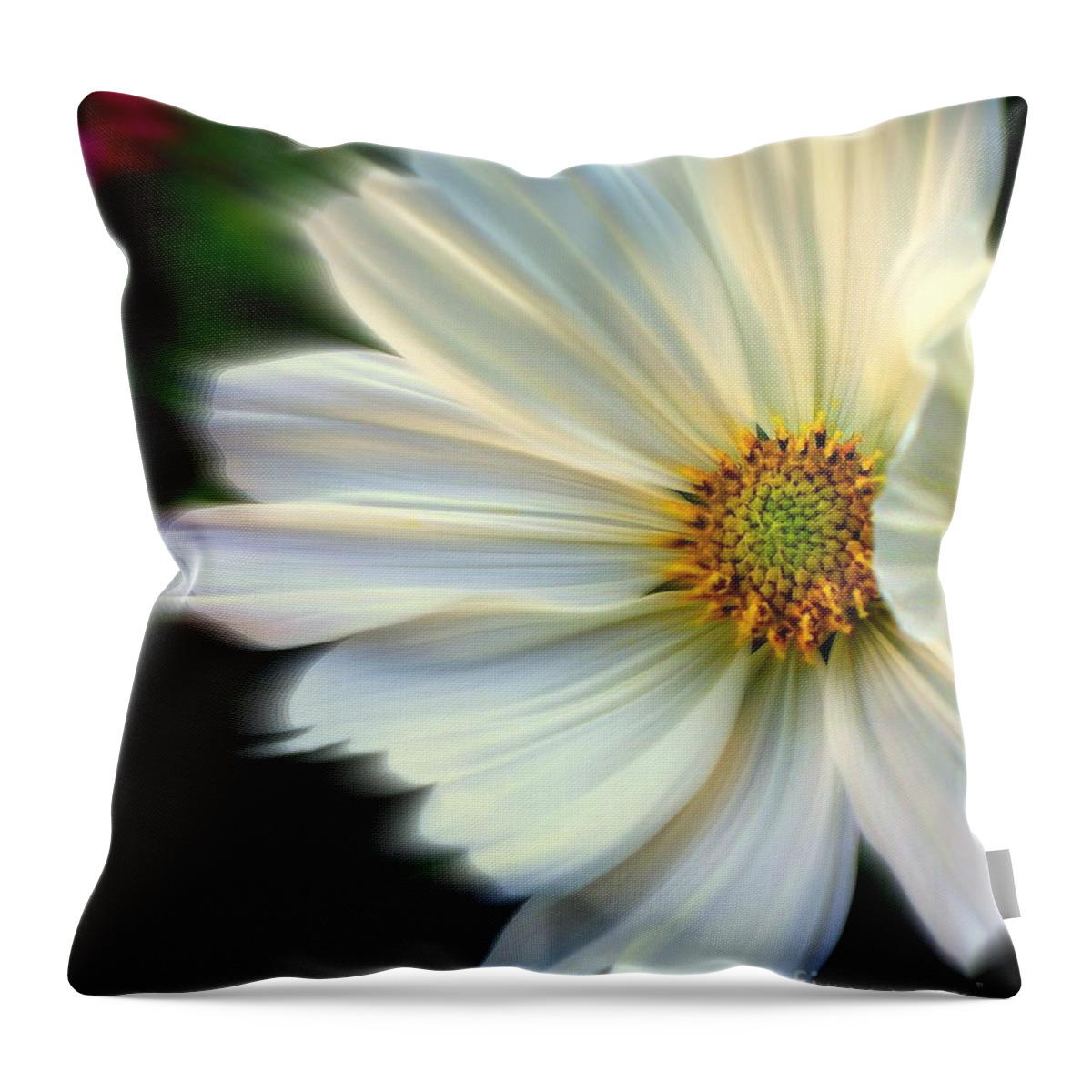 White Throw Pillow featuring the photograph Angelic by Elfriede Fulda