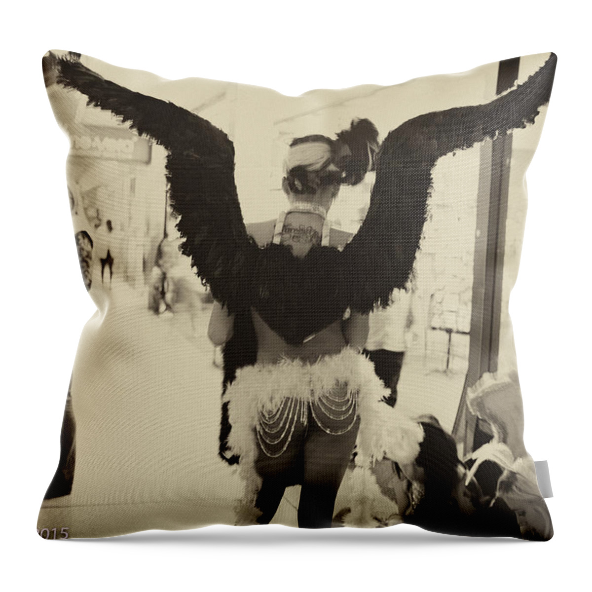  Throw Pillow featuring the photograph Angels of Las Vegas by Lora Lee Chapman
