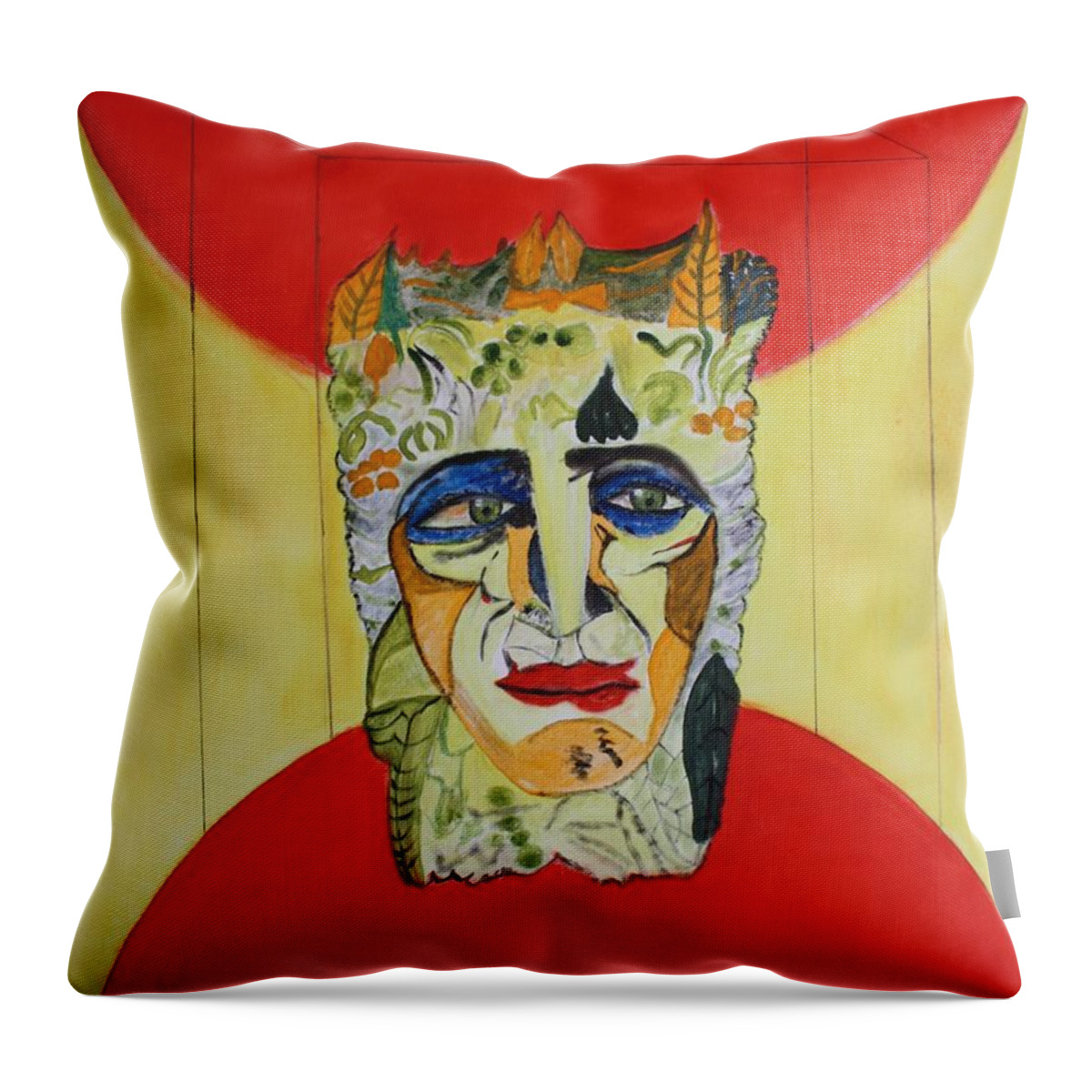 Oil Throw Pillow featuring the painting Anna Livia Plurabelle by Roger Cummiskey