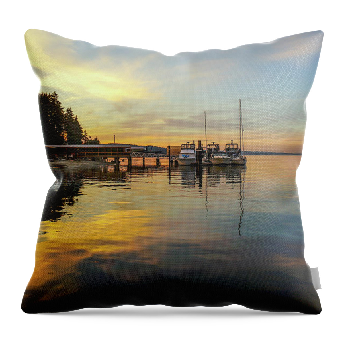Beach Throw Pillow featuring the photograph Anniversary Sunset by Ronda Broatch