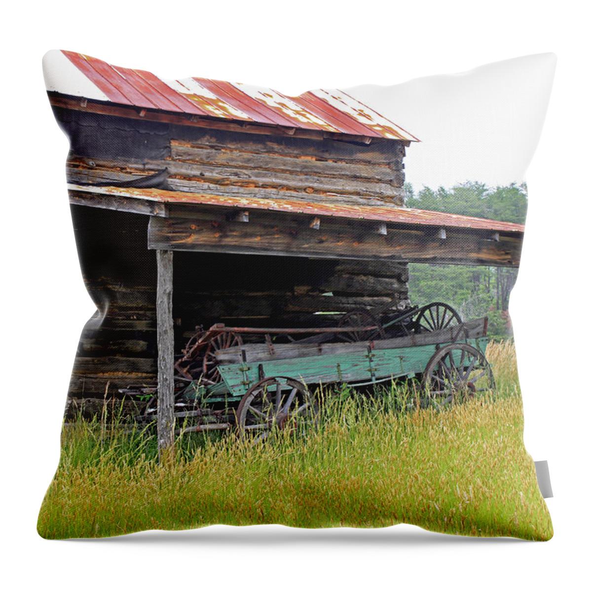 Barn Throw Pillow featuring the photograph Another Time III by Suzanne Gaff
