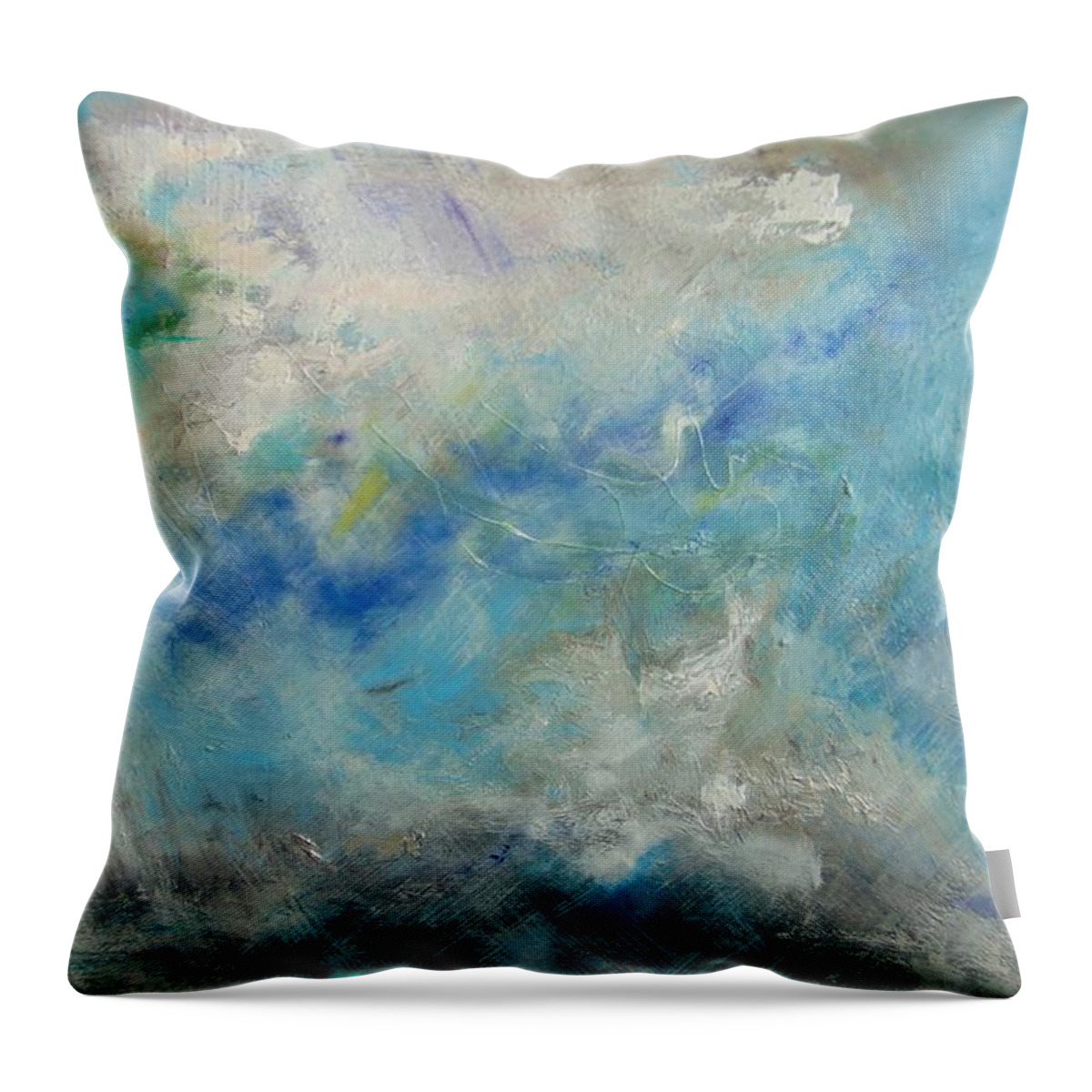 Abstract Throw Pillow featuring the painting Another vortex by Frederic Payet