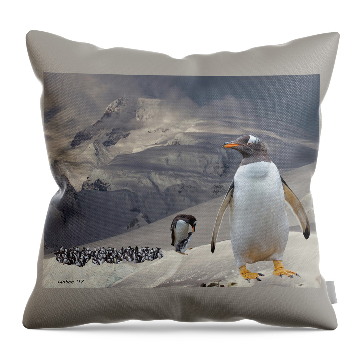 Antarctica Throw Pillow featuring the photograph Antarctic Majesty by Larry Linton