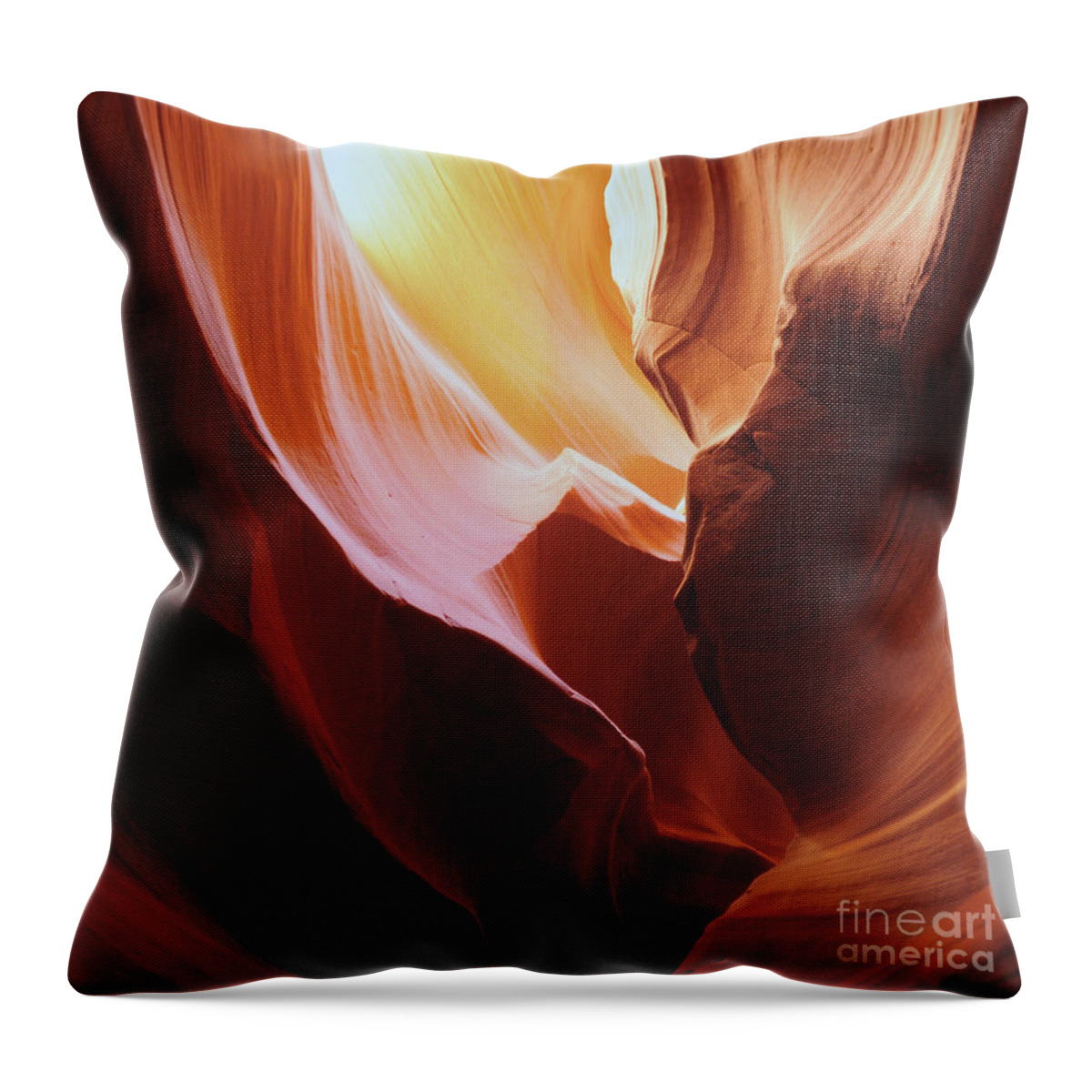Navajo Throw Pillow featuring the photograph Antelope Canyon by Stevyn Llewellyn
