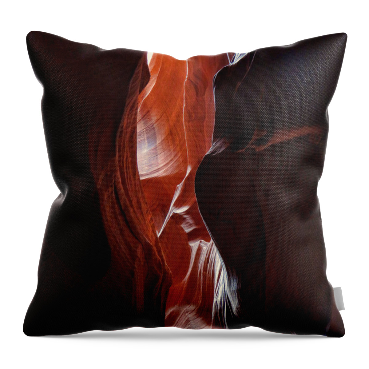 Antelope Valley Throw Pillow featuring the photograph Antelope Valley Slot Canyon 7 by Helaine Cummins