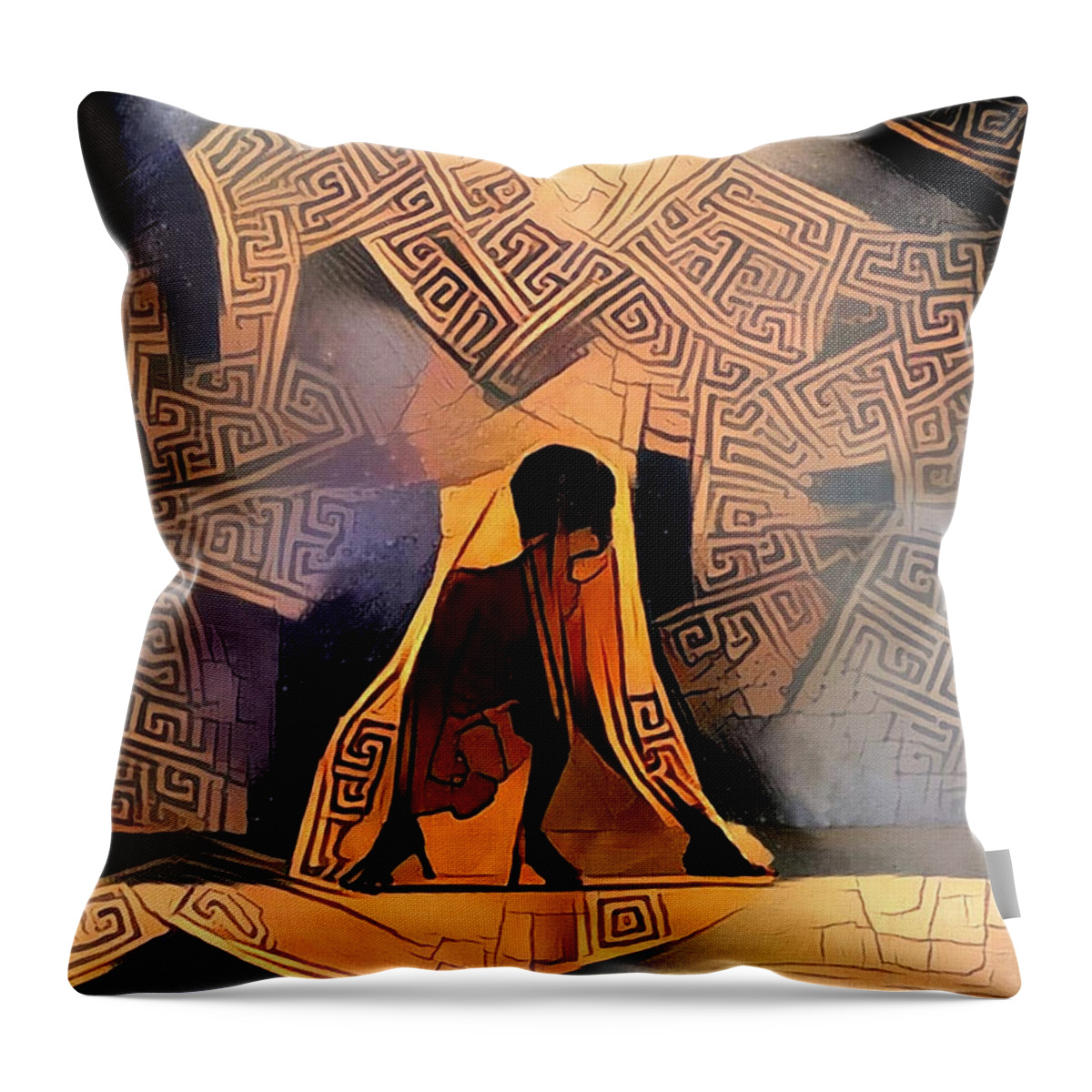 Naked Throw Pillow featuring the digital art Antique by Bruce Rolff