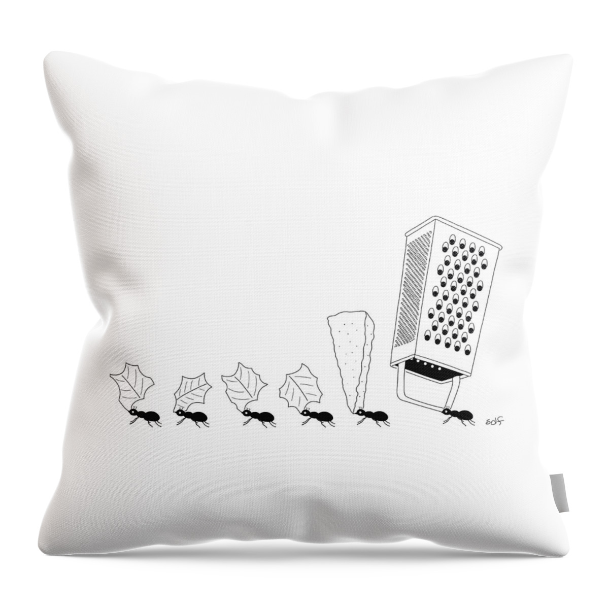 Ants With Cheese Grater Throw Pillow
