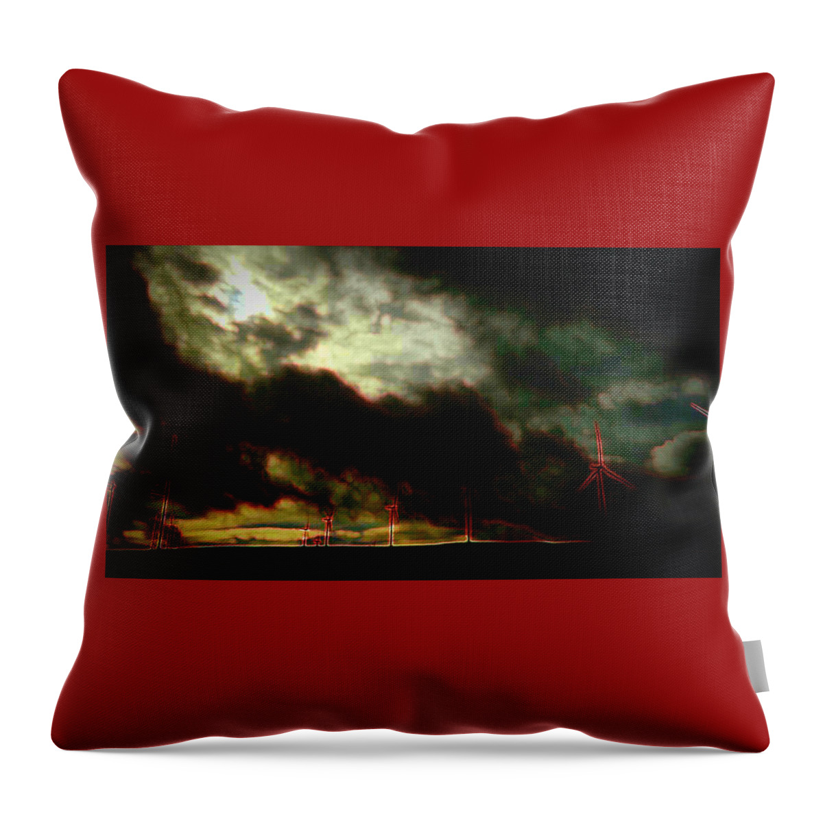Apocalypse Throw Pillow featuring the photograph Apocalypse by Angeline Mcgraw
