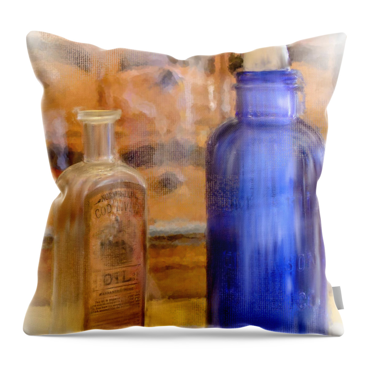 Pharmacy Throw Pillow featuring the photograph Apothecary by Mary Timman