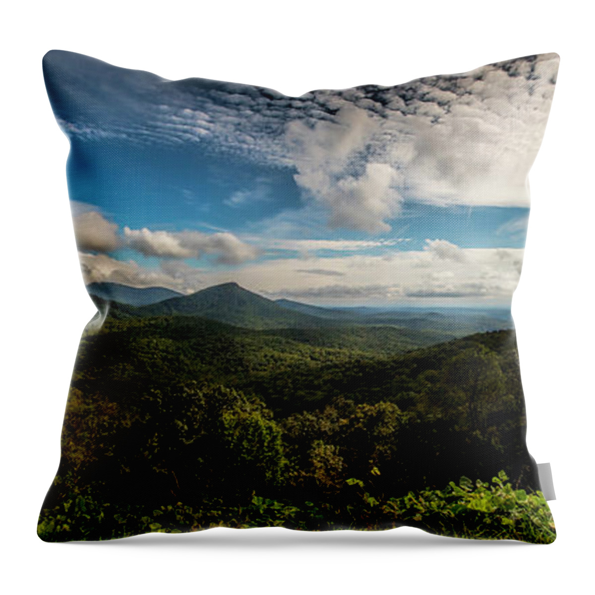 Appalachian Foothills Throw Pillow featuring the photograph Appalachian Foothills by Barbara Bowen