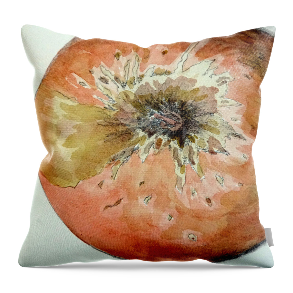 Apple Throw Pillow featuring the painting Apple by Jolly Van der Velden