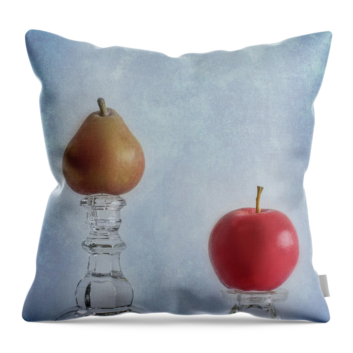 Fruit Throw Pillow featuring the photograph Apples to Pears by Elvira Pinkhas