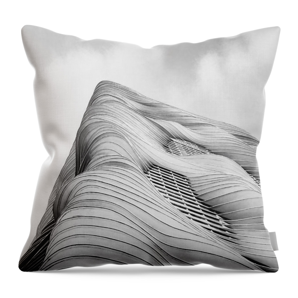 Architecture Throw Pillow featuring the photograph Aqua Tower by Scott Norris