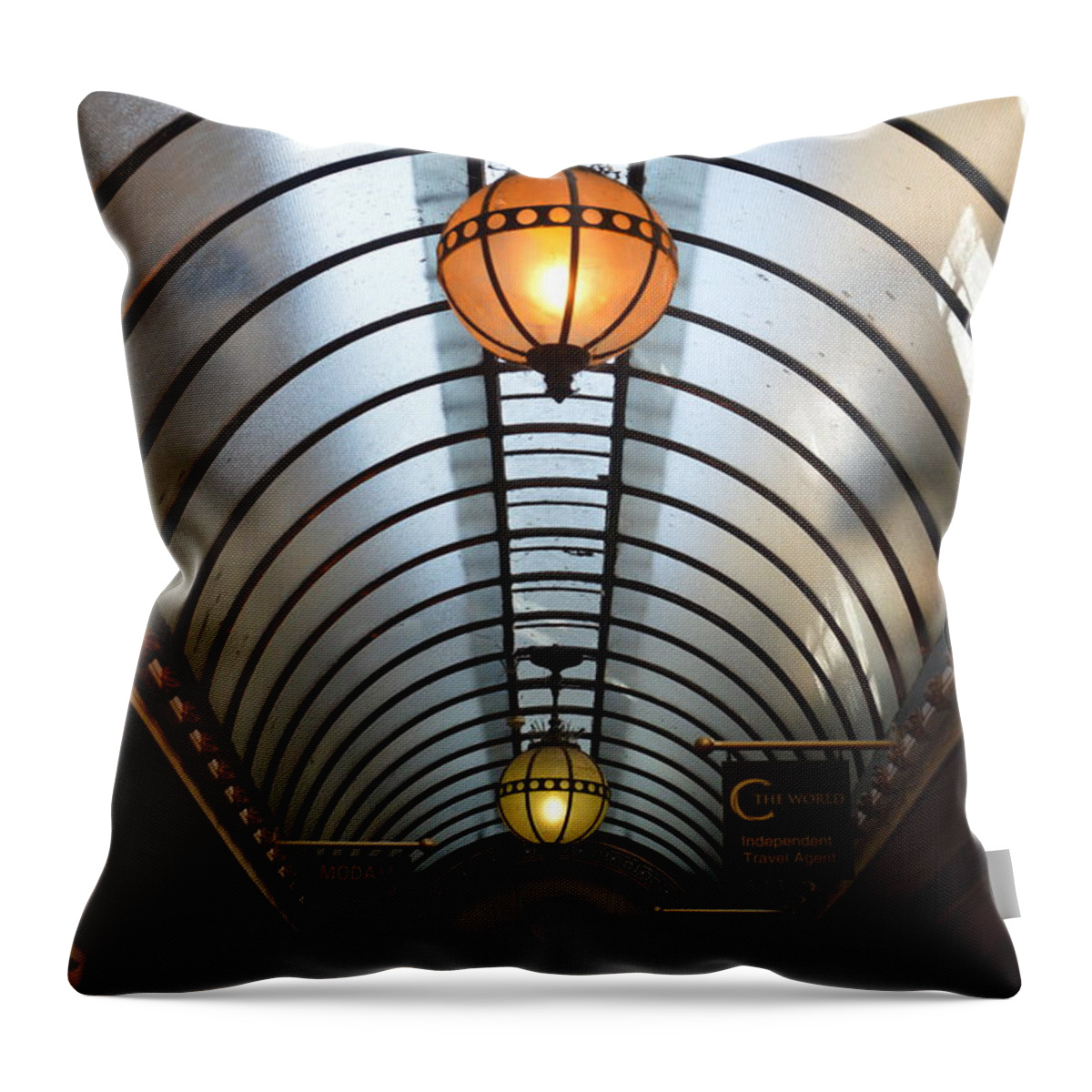 Arcade Throw Pillow featuring the photograph Arcade Roof by Andy Thompson