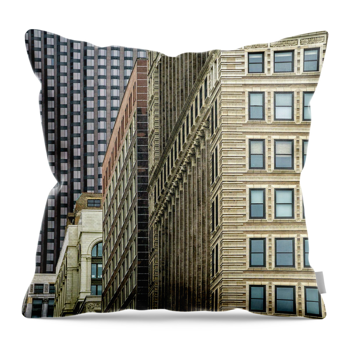 Chicago Throw Pillow featuring the photograph Architecture lines by Izet Kapetanovic