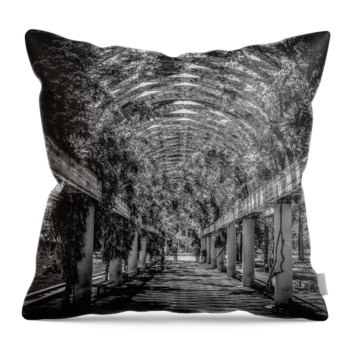 Arbor Throw Pillow featuring the photograph Archway Arbor by TK Goforth