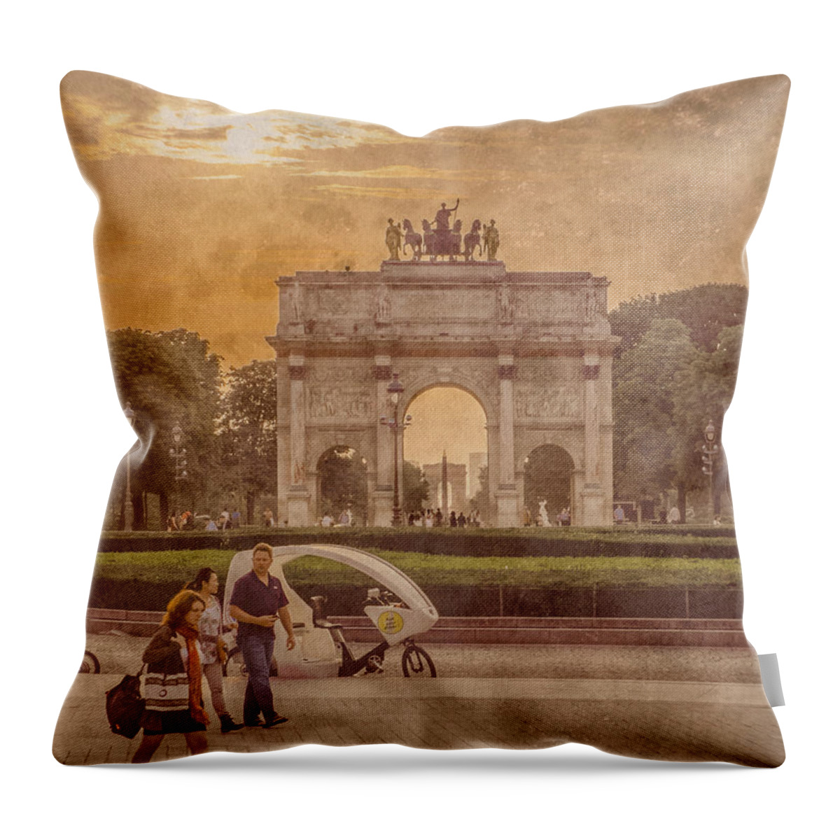 France Throw Pillow featuring the photograph Paris, France - Arcs by Mark Forte