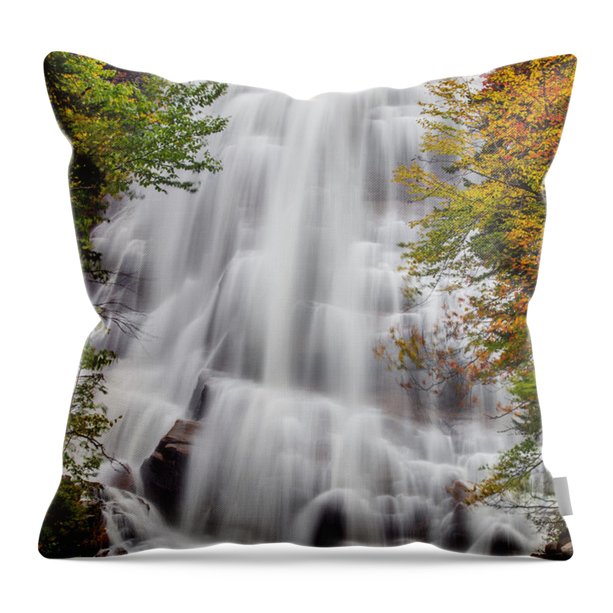 Arethusa Throw Pillow featuring the photograph Arethusa Falls by White Mountain Images