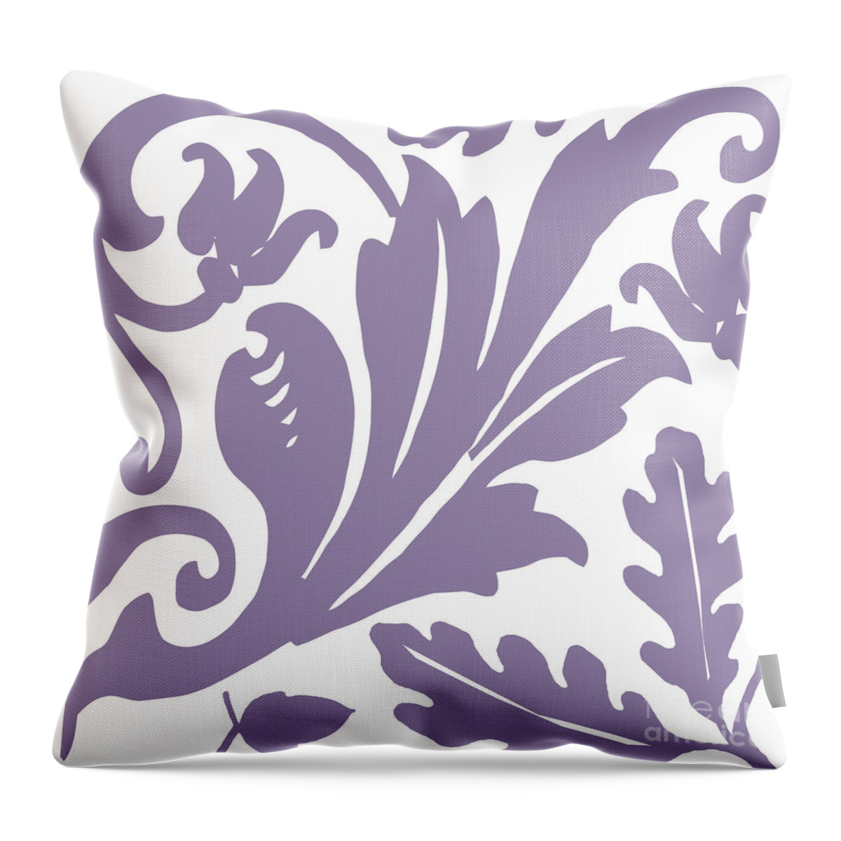 Artichoke Leaf Throw Pillow featuring the painting Arielle Grape by Mindy Sommers