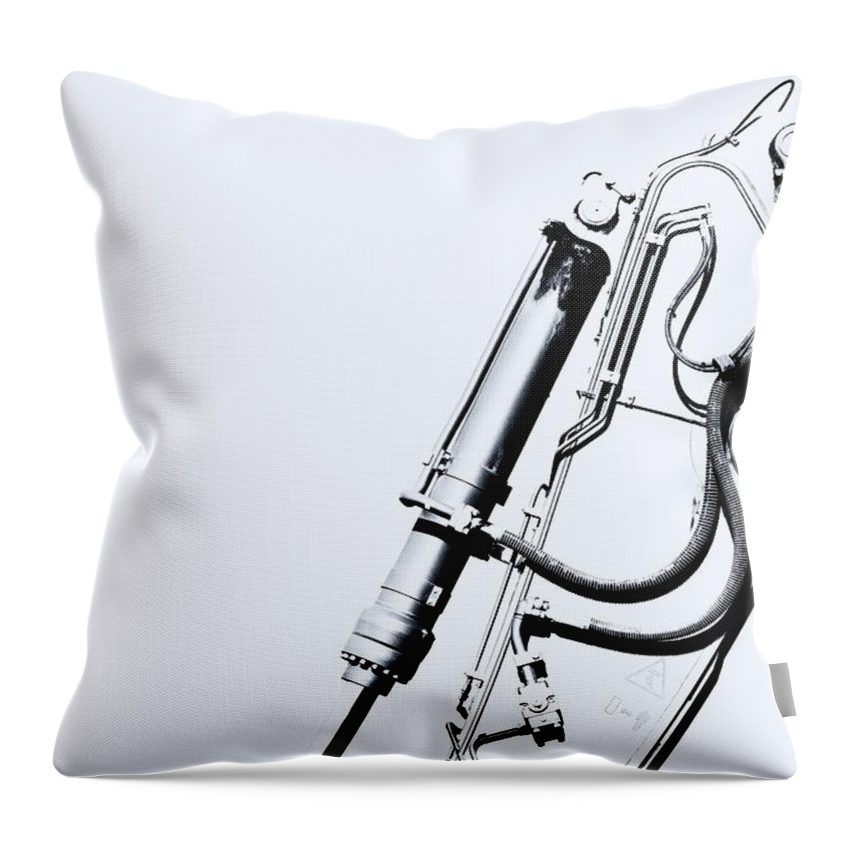 Industrial Digger Throw Pillow featuring the photograph Arm of Bleach Industrial Digger by John Williams