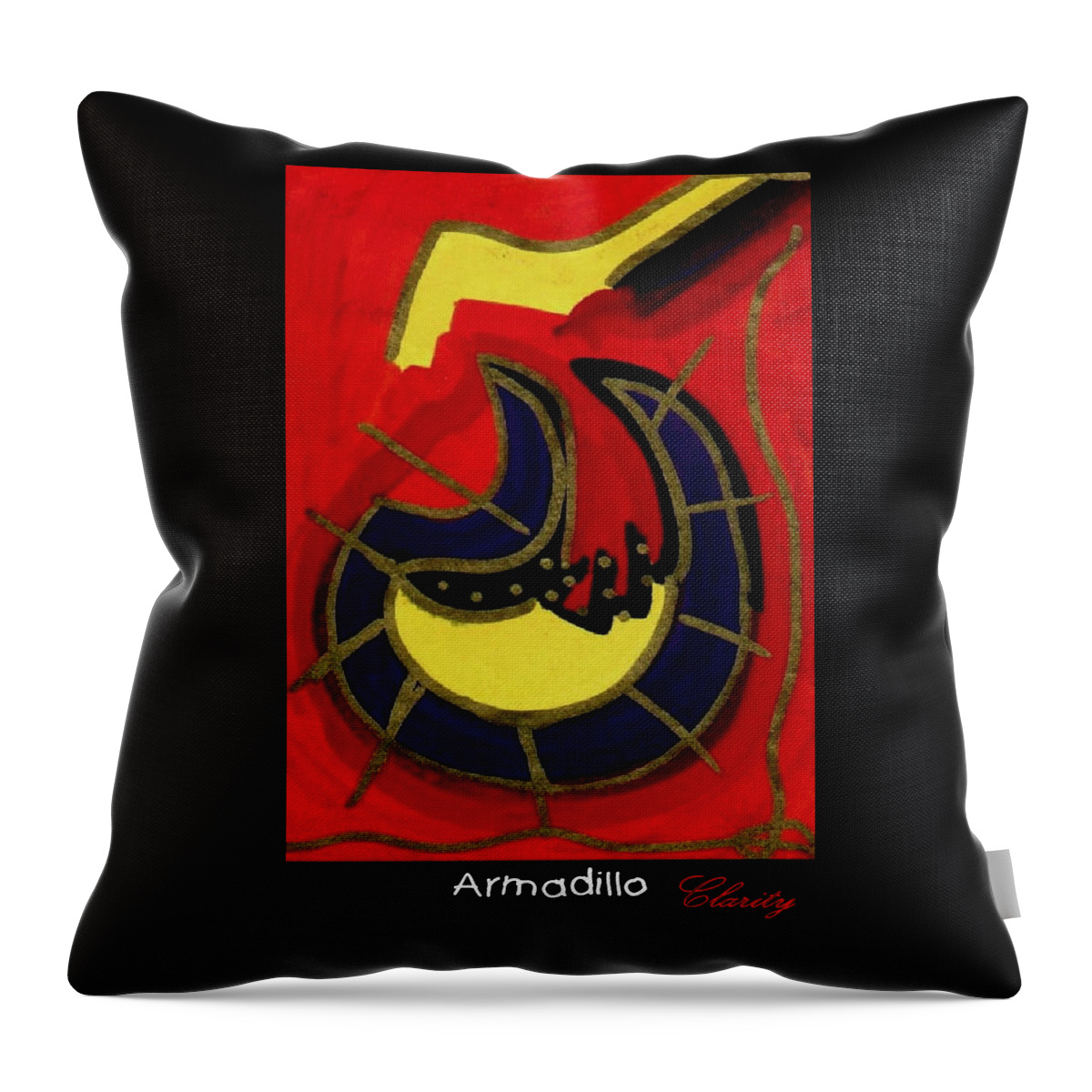 Armadillo Throw Pillow featuring the painting Armadillo by Clarity Artists