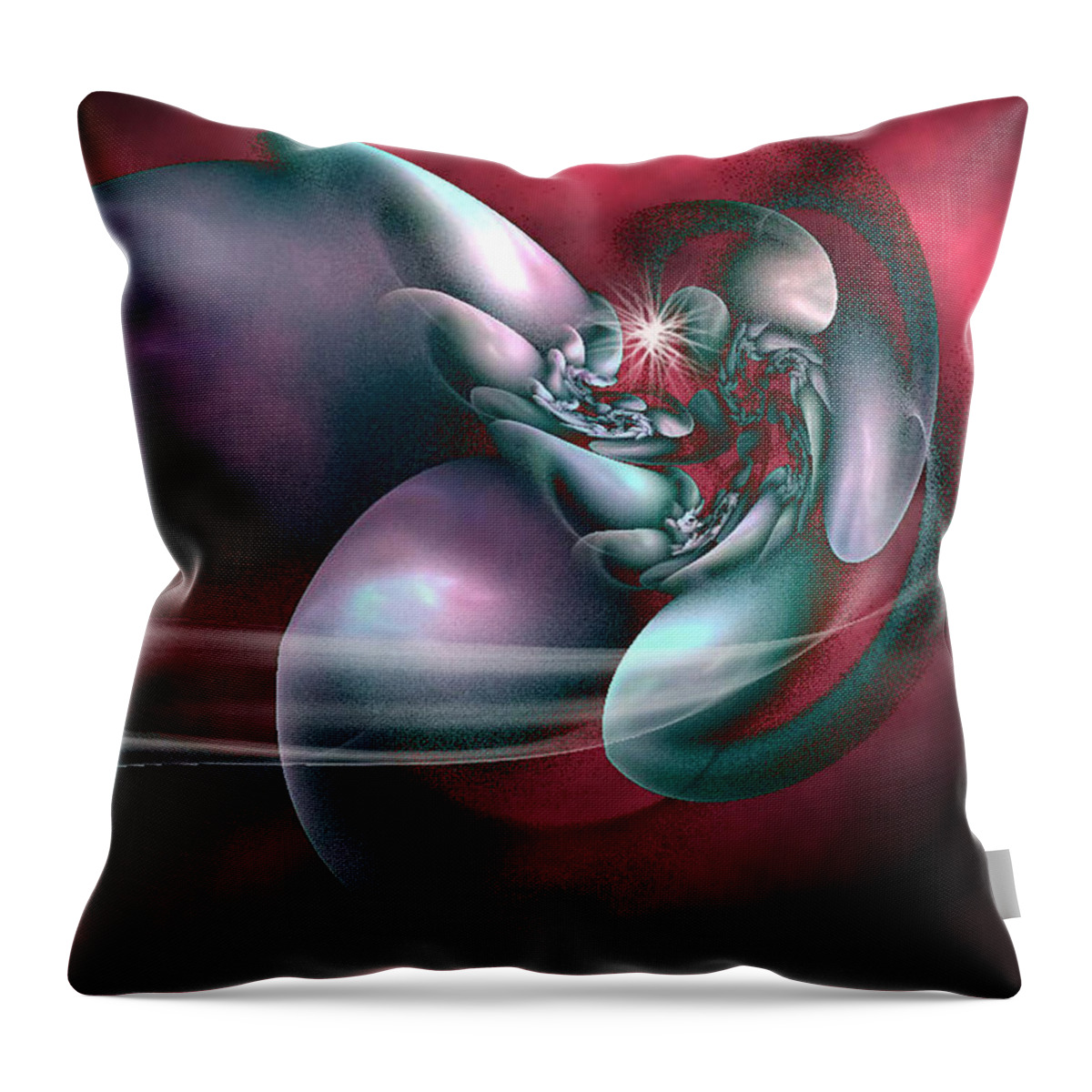 Fractal Throw Pillow featuring the digital art Arms Of Inspiration by Holly Ethan