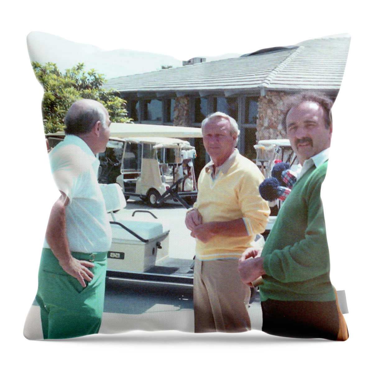 Arnie And Members Of His Army Throw Pillow featuring the photograph Arnie and members of his Army by Imagery-at- Work