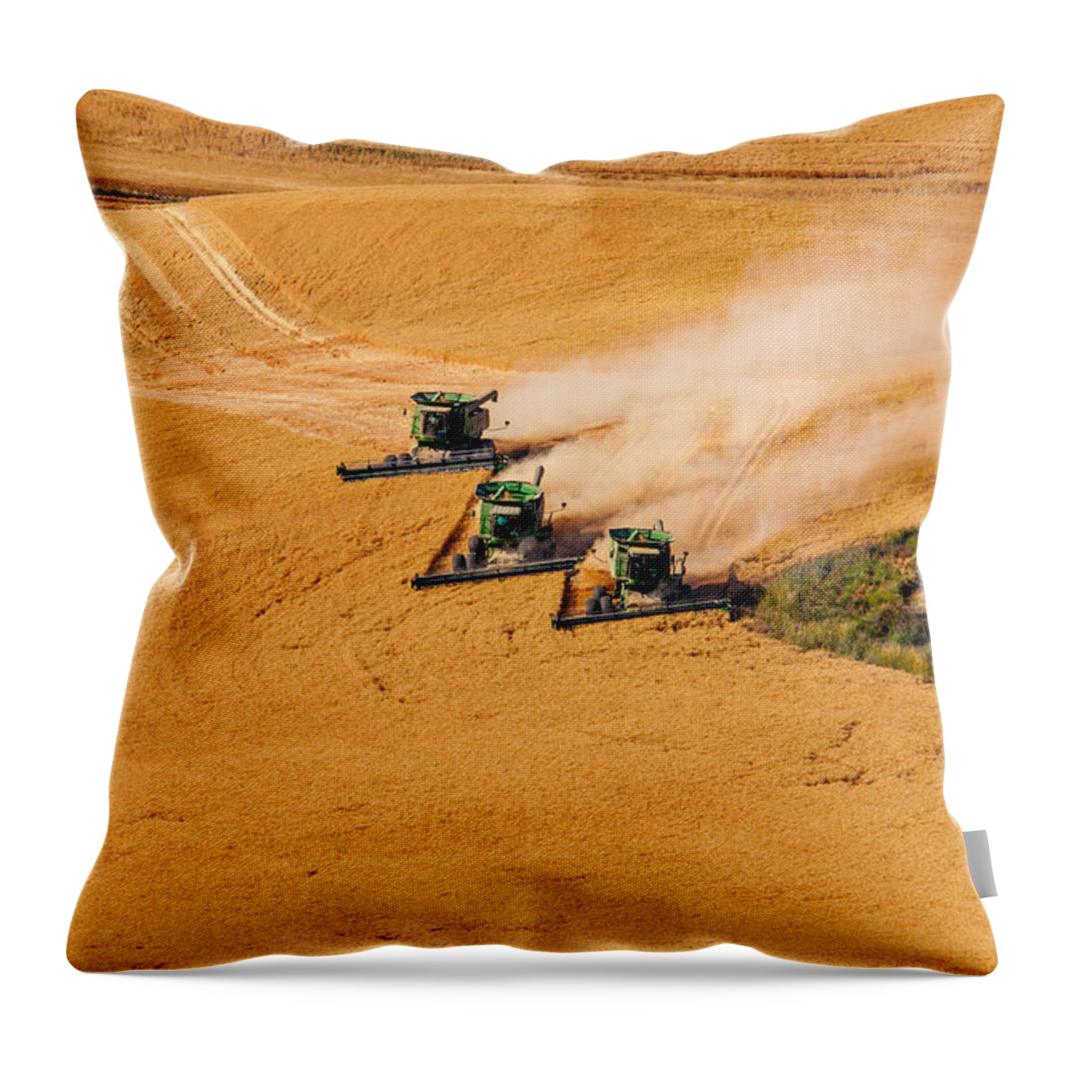 Harvest Throw Pillow featuring the photograph Around the Bend by Mary Jo Allen