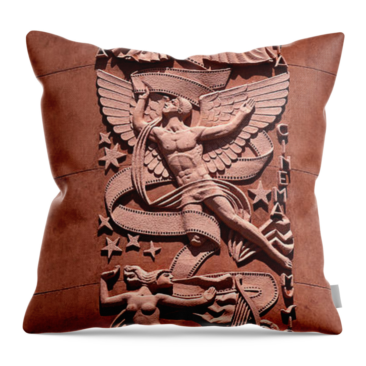 Art Deco Throw Pillow featuring the photograph Art Deco Theatre by Andrew Fare