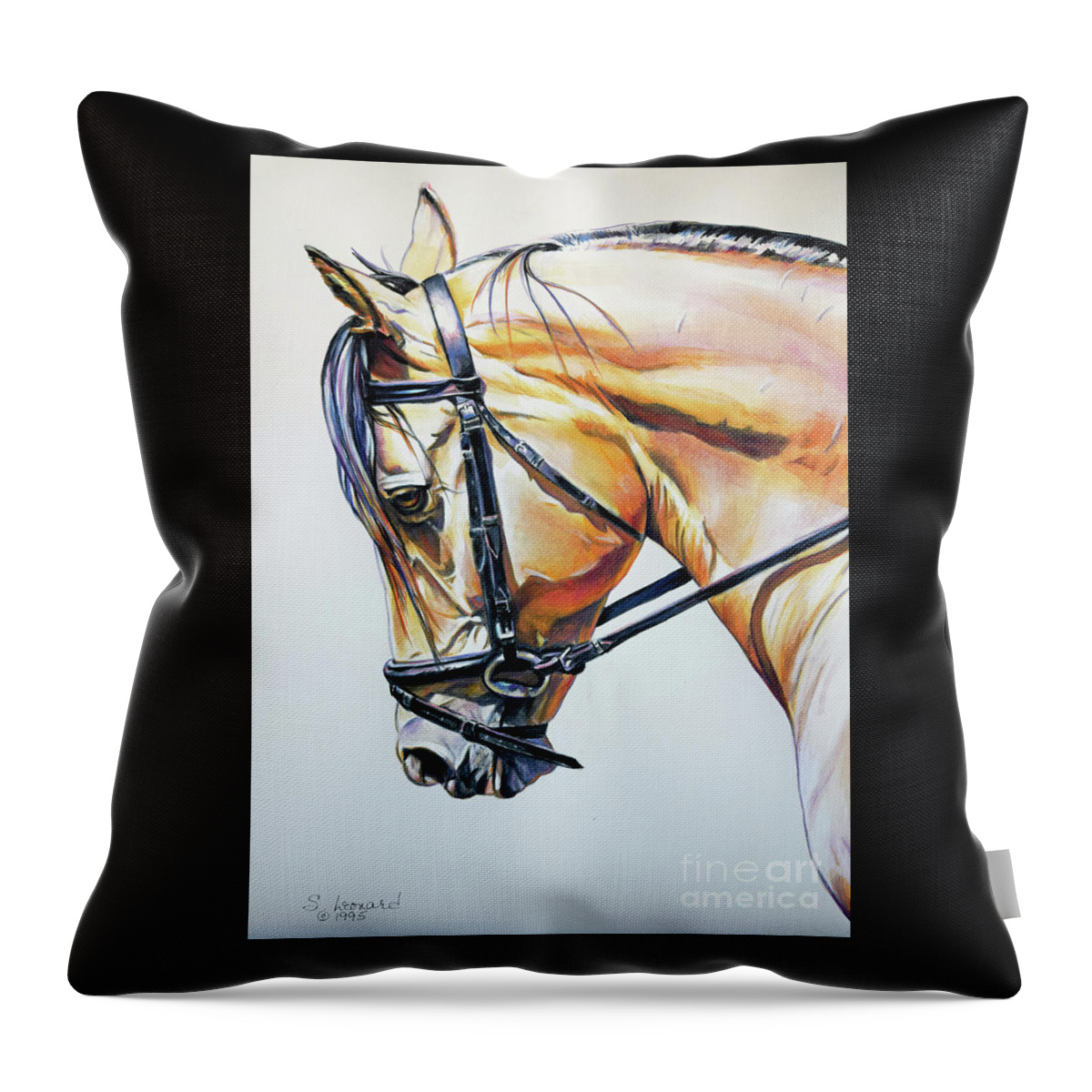 Horse Throw Pillow featuring the painting Art of Dreaming by Suzanne Leonard