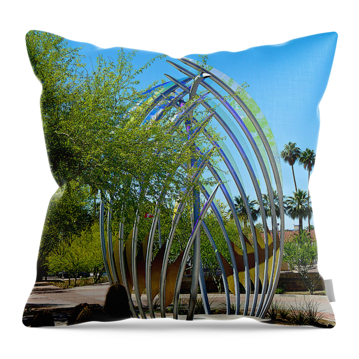 Art Throw Pillow featuring the photograph Art of the West by Barbara Zahno