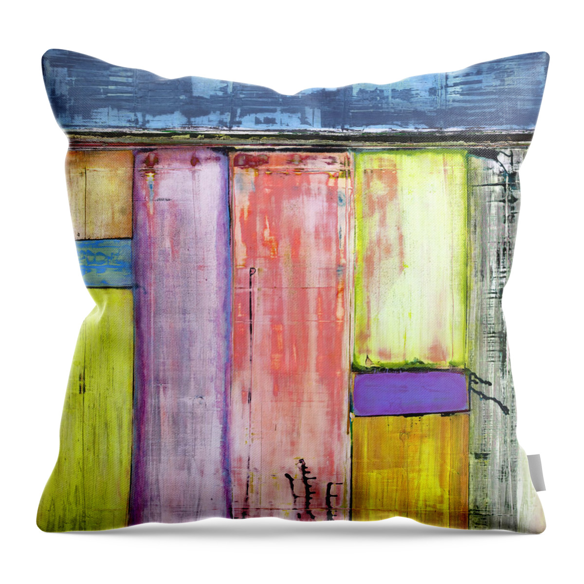 Abstract Prints Throw Pillow featuring the painting Art Print Abstract 47 by Harry Gruenert