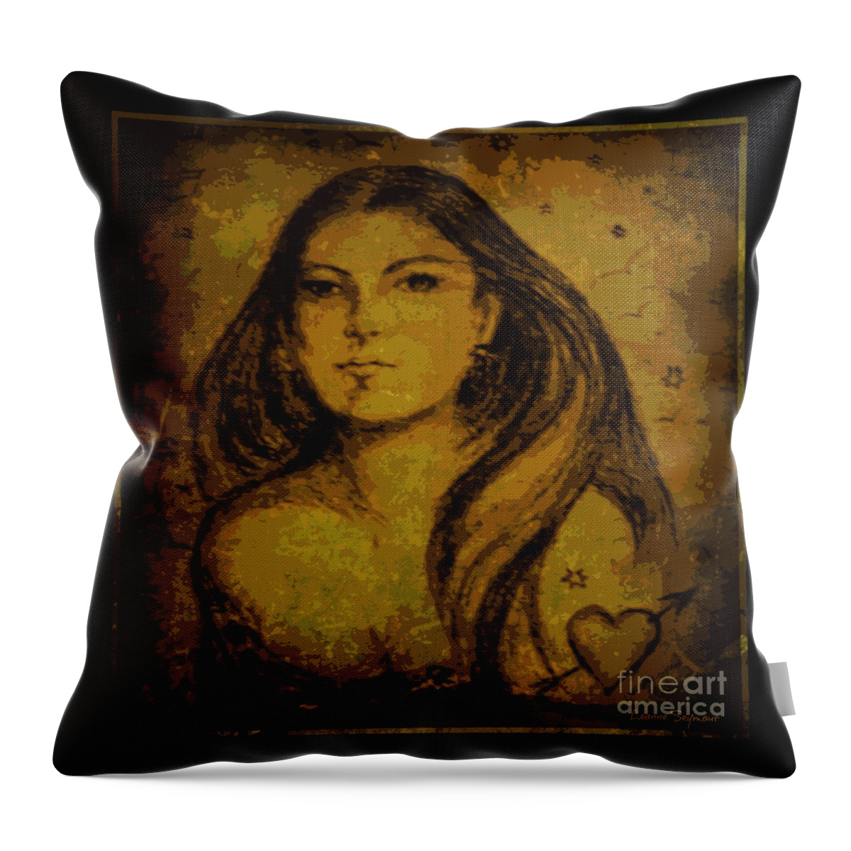Woman Throw Pillow featuring the mixed media Artemis Who by Leanne Seymour
