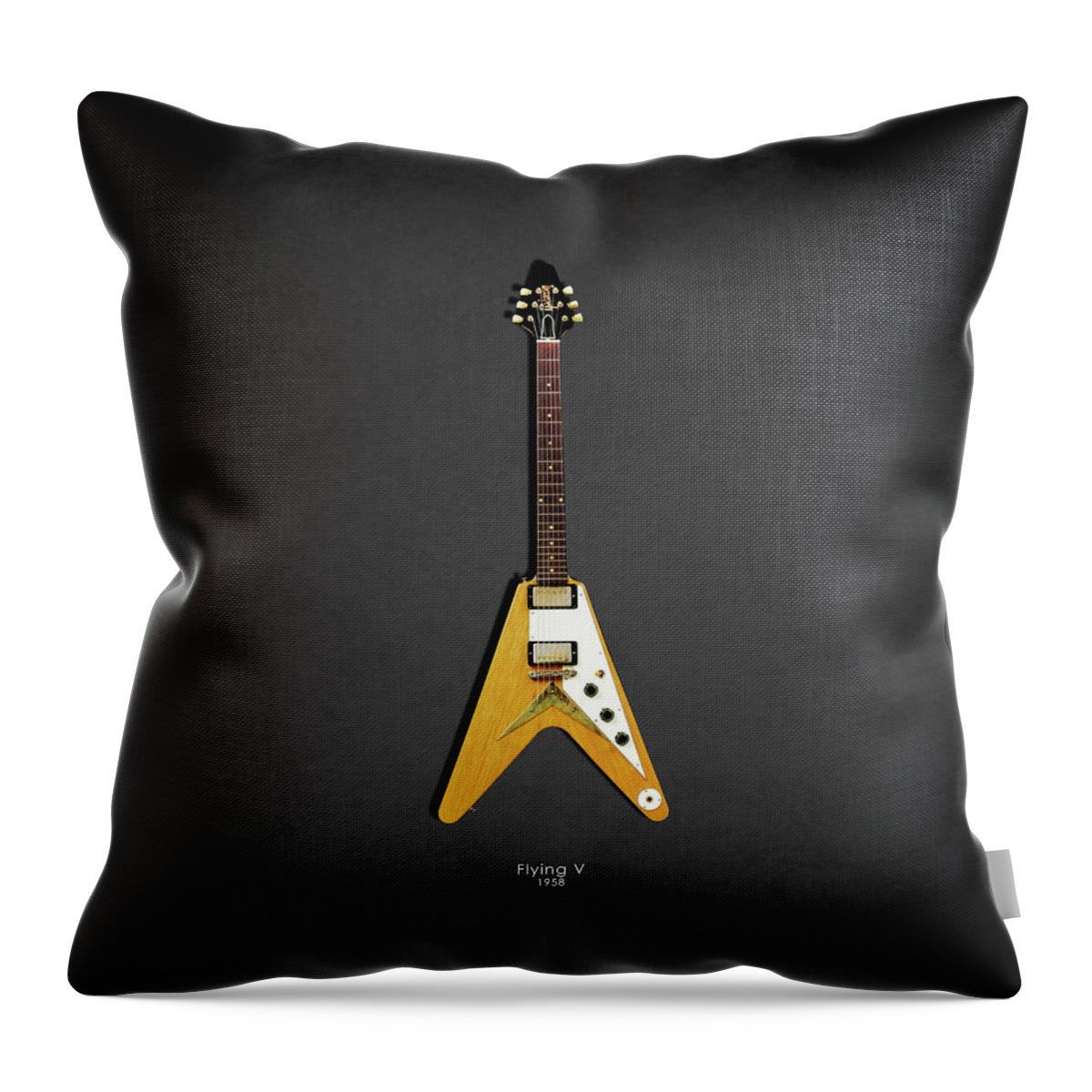 Gibson Flying V Throw Pillow featuring the photograph Gibson Flying V by Mark Rogan