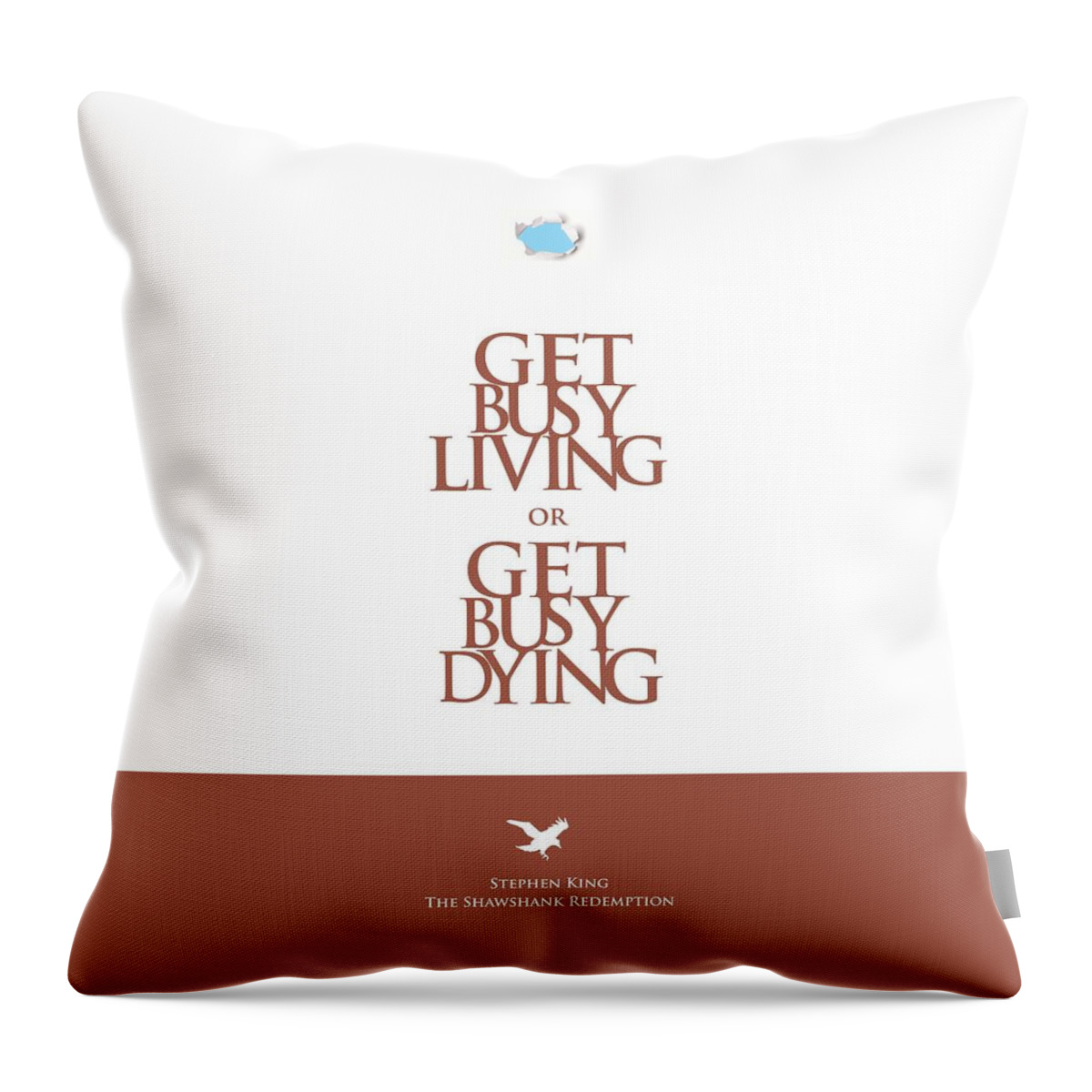 Modern Print Art Throw Pillow featuring the digital art Stephen King Shawshank Redemption movie poster by Lab No 4 - The Quotography Department