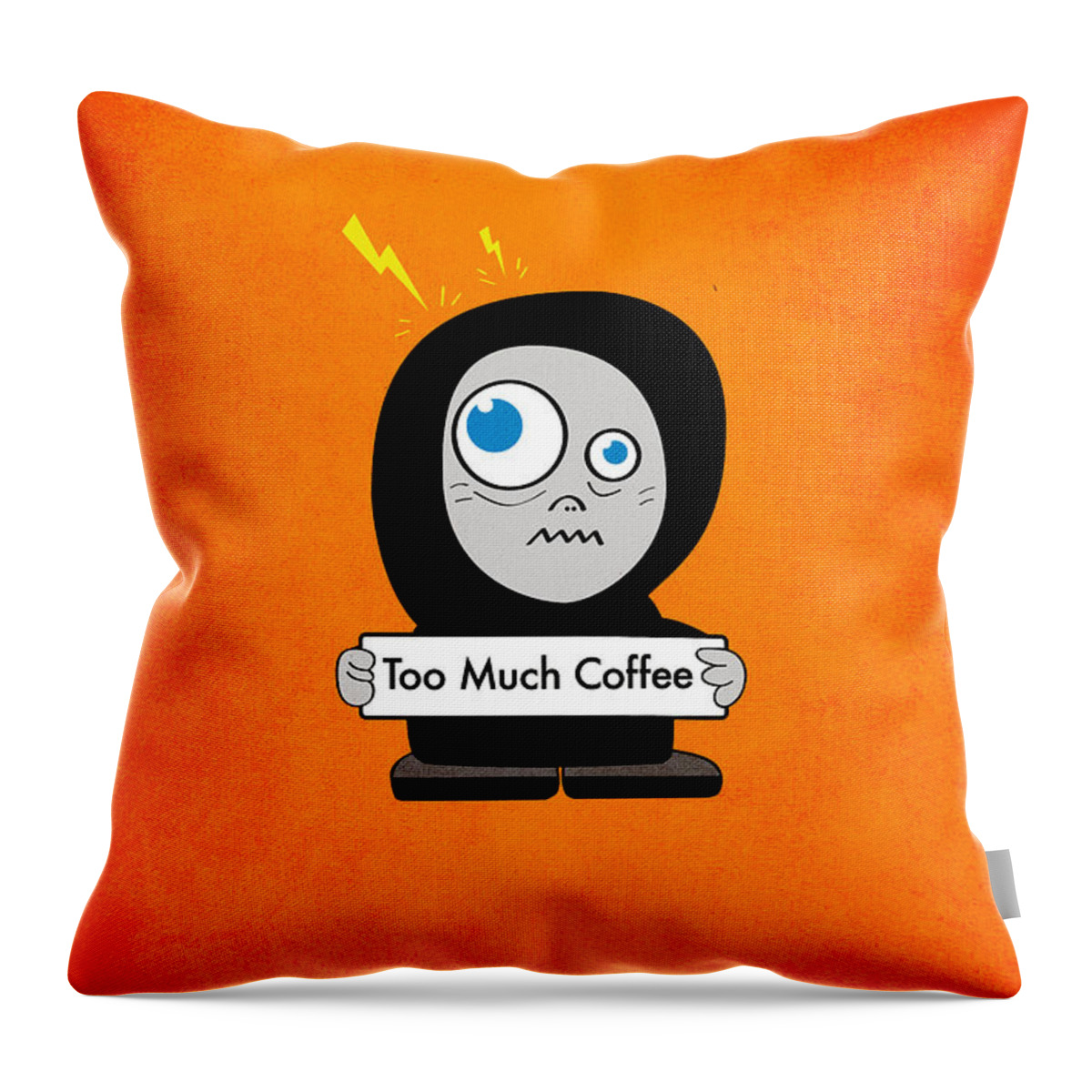 Coffee Throw Pillow featuring the digital art Not Too Much Coffee by Boriana Giormova