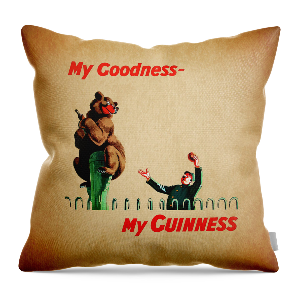 Guinness Throw Pillow featuring the photograph My Goodness My Guinness 2 by Mark Rogan