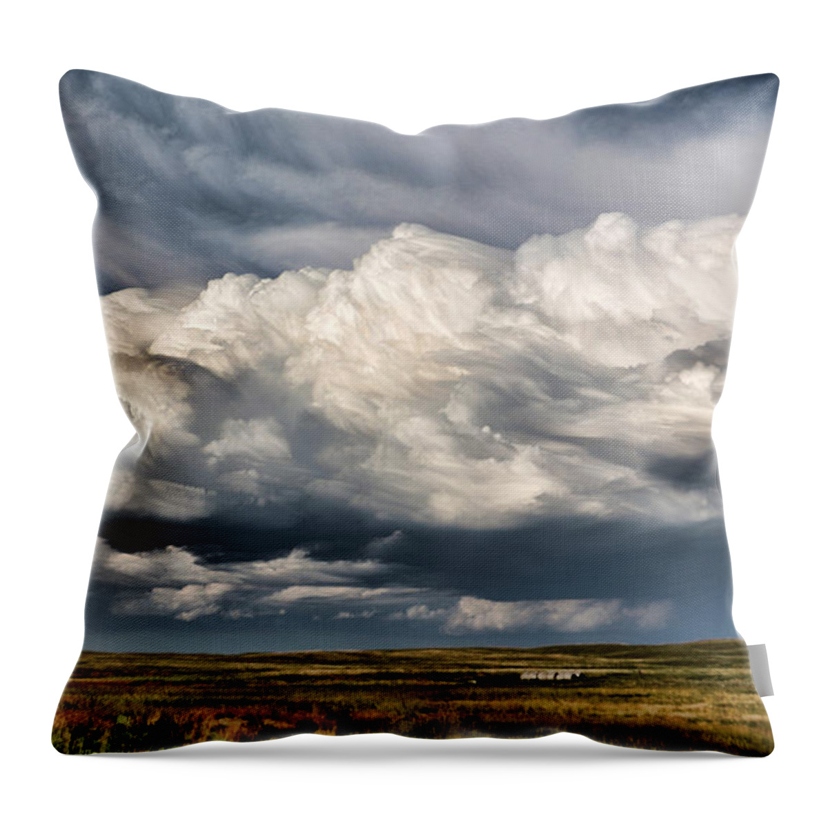 Bill Kesler Photography Throw Pillow featuring the photograph Thunderhead Breakdown by Bill Kesler