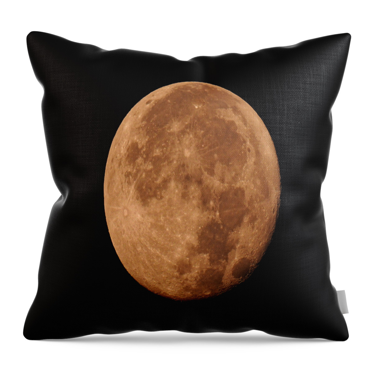 Magnificent Throw Pillow featuring the photograph Magnificent Harvest Moon by Beth Myer Photography