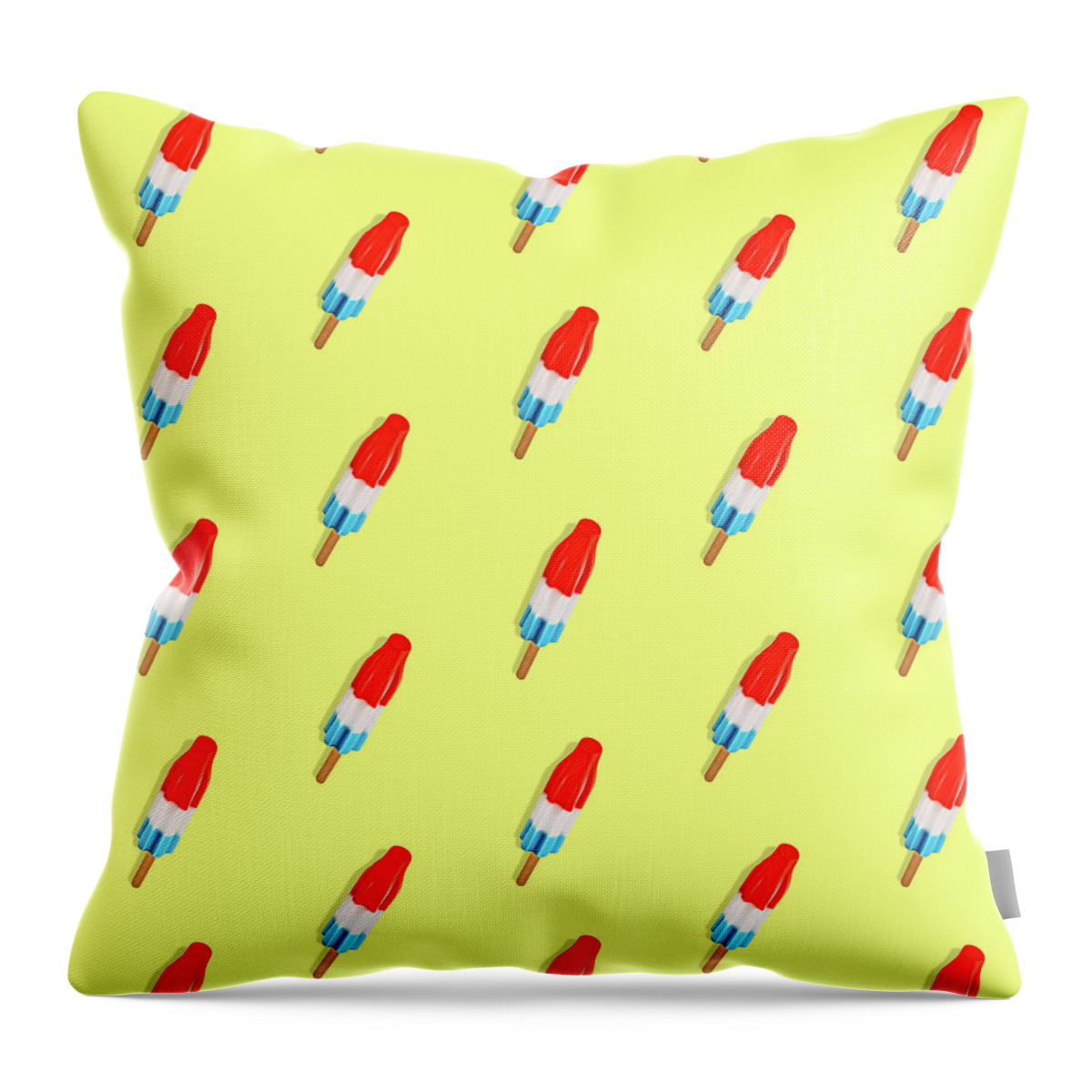 Rocket Pop Throw Pillow featuring the painting Rocket Pop Pattern by Little Bunny Sunshine