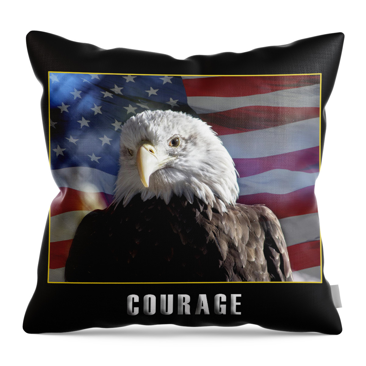 Bald Eagle Throw Pillow featuring the photograph The American Bald Eagle by Anthony Murphy