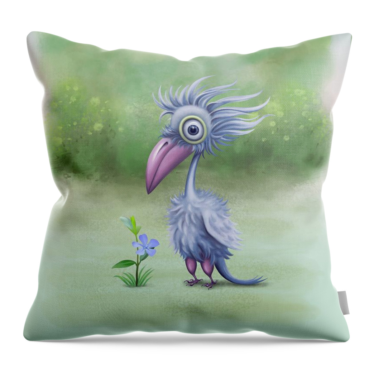 Cute Throw Pillow featuring the painting Beauty is subjective by Ivana Westin